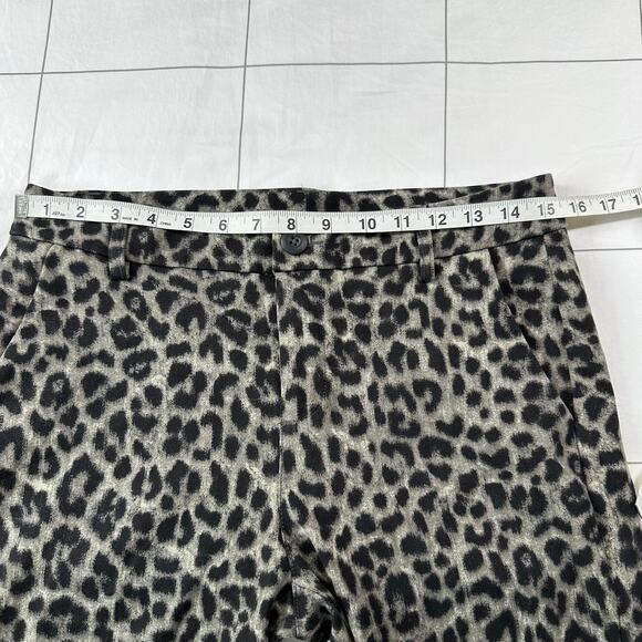 Cabi Pants Womens 6 Black Jungle Leopard Print Stretch Skinny Ankle Classic Work - Picture 6 of 10
